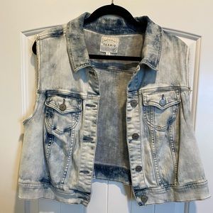 Torrid denim crop vest